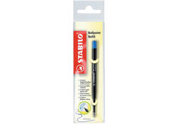 Balpenvulling STABILO standaard medium blauw blister à 1 stuk