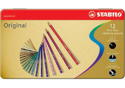 Kleurpotloden STABILO 8873 Original assorti blik à 12 stuks