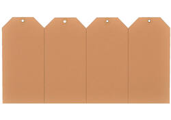 Label karton nr2 200gr 40x80mm chamois 1000stuks
