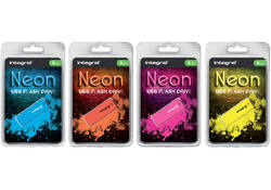 USB-stick 2.0 Integral 32GB neon blauw