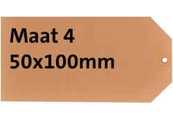 Label karton nr4 200gr 50x100mm chamois 1000stuks
