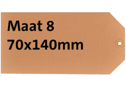 Label karton nr8 200gr 70x140mm chamois 1000stuks