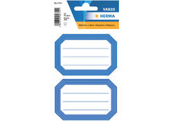 Etiket HERMA 5714 82x55mm schrift blauwe rand 12stuks