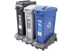 Onderstel Rubbermaid Slim Jim zwart