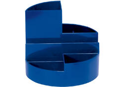 Pennenkoker MAUL roundbox 7 vakken Ø14x12.5cm blauw