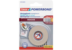 Dubbelzijdig montagetape tesa® Powerbond Indoor 1,5mx19mm wit