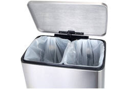 Afvalbak EKO E-Cube pedaalemmer 9+10liter RVS