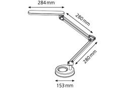 Bureaulamp Hansa led 4stars zilvergrijs