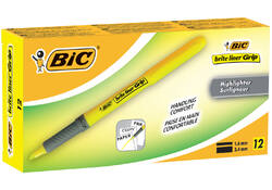 Markeerstift Bic brite liner grip geel