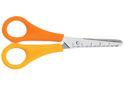 Kinderschaar Westcott 130mm ronde punt linkshandig geel/oranje