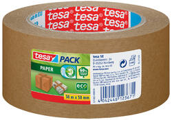 Verpakkingstape tesapack® papier ecoLogo® 50mx50mm bruin
