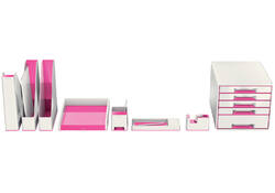 Brievenbak Leitz WOW wit/roze