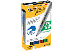 Viltstift Bic Velleda 1701 whiteboard rond large assorti doos à 4 stuks
