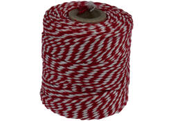 Touw Muller katoen 50 gram 45 meter rood/wit