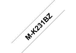 Labeltape Brother P-touch M-K231 12mm zwart op wit