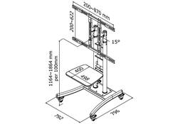 Monitormeubel Neomounts M2000E 37-85" zwart