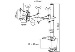 Monitorarm Neomounts D1330 10-30" zwart