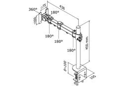 Monitorarm Neomounts D960 10-30" met klem zwart