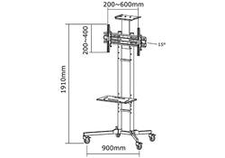 Monitormeubel Neomounts M1700E 32-55" zwart