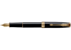 Vulpen Parker Sonnet black lacquer GT fijn