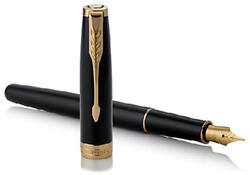 Vulpen Parker Sonnet black lacquer GT fijn