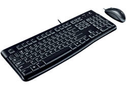 Toetsenbord Logitech K120 Qwerty +muis zwart