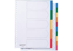 Tabbladen Quantore 23-gaats 5-delig assorti tabs PP