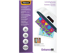 Lamineerhoes Fellowes A4 zelfklevend 2x80micron 100stuks