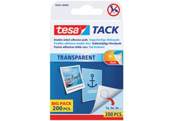 Kleefpads tesa® TACK dubbelzijdig transparant 200 stuks