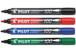 Viltstift PILOT 100 rond fijn rood