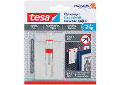Klevende spijker tesa® behang en pleisterwerk 2kg verstelbaar wit 2 stuks