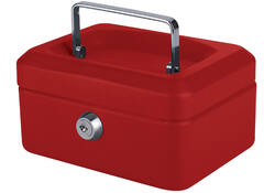 Geldkist Quantore 150x115x80mm rood