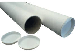Verzendkoker CleverPack A0 850x50x1.5 met doppen wit pak à 5 stuks