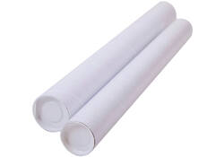 Verzendkoker CleverPack A2 450x50x1.5 met doppen wit pak à 20 stuks