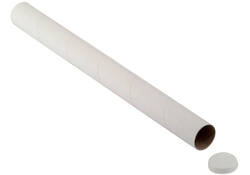 Verzendkoker CleverPack A0 850x50x1.5 met doppen wit pak à 5 stuks