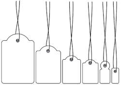Label Apli karton nr383 7x19mm wit
