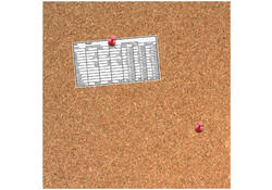 Prikbord Desq 35x35cm kurk
