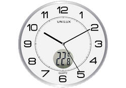 Wandklok Unilux Tempus Ø 30.5cm lichtgrijs/wit