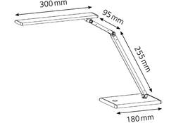Bureaulamp Hansa led Slim zilvergrijs