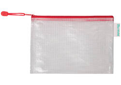 Opbergtas Tarifold met rits 235x165mm PVC rood