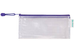 Opbergtas Tarifold met rits 250x115mm PVC blauw