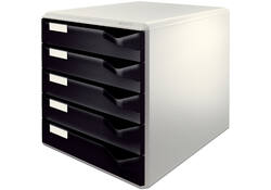 Ladenblok Leitz A4 5 laden zwart/wit