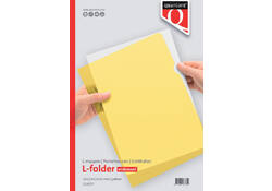 Insteekmap L-model Quantore A4 PP 0.12mm geel 25 stuks