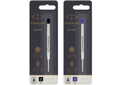 Balpenvulling Parker Quink breed zwart breed blister à 1 stuk