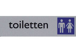 Infobord pictogram toiletten dames/heren 165x44mm