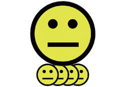 Magneet smiley 50mm emotie neutraal geel