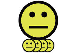 Magneet smiley 75mm emotie neutraal geel