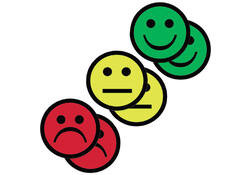 Magneet smiley 50mm emotie neutraal geel