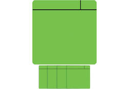 Magneet scrum 75x75mm groen