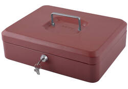 Geldkist Pavo met muntsorteerbak 300x240x90mm rood